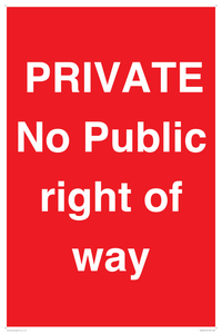 PRIVATE No Public right of way